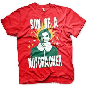 Elf Heren Tshirt -L- Son Of A Nutcracker Rood