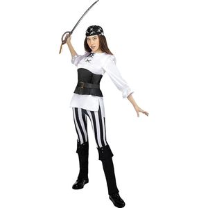 FUNIDELIA Gestreept piraten kostuum - Zwart en Wit Collectie - XS