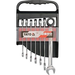 YATO Steek-Ratelsleutelset - 7 Delig - 10-19 mm - Handzaam