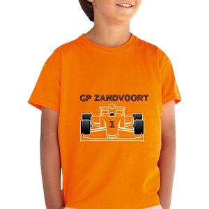 GP-Zandvoort - Kinder T-shirt - Oranje - Maat 98 - T-shirt leeftijd 2 tot 3 jaar - Grappige teksten - GP-Zandvoort Cadeau - T-Shirt cadeau - Quotes - verjaardag - F1