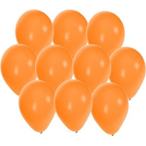 Bellatio Decorations ballonnen - 30 stuks - oranje - 27 cm - helium of lucht - verjaardag / versiering / Koningsdag