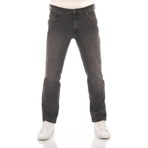 Wrangler Heren Jeans Broeken Texas Stretch regular/straight Fit Grijs 36W / 30L Volwassenen Denim Jeansbroek