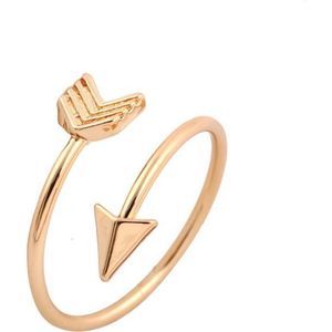 24/7 Jewelry Collection Pijl Ring Verstelbaar - Verstelbare Ring - Goudkleurig
