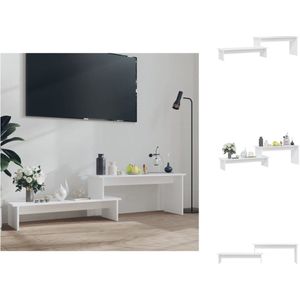 vidaXL Industrieel TV-meubel - 180x30x43 cm - Verstelbaar schap - Wit - Kast