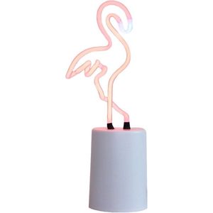 Mini Neon Flamingo Lamp - 26 cm - Wit