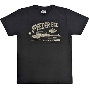 Disney Star Wars - Speeder Bike Heren T-shirt - L - Zwart