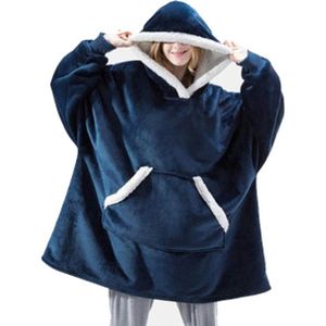 Super Comfy Fleece Hoodie – Trui en Deken in één – Unisex – Blauw