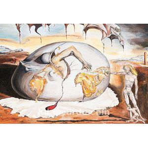 De Geboorte van een Nieuwe Man / Salvador Dali | Houten Puzzel | 2000 Stukjes | King of Puzzle | 88 x 59 cm