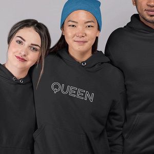 King / Queen Hoodie Origin (Queen - Maat 3XL) | Koppel Cadeau | Valentijn Cadeautje voor hem & haar
