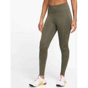 NIKE - w nk one tf mr tght grx - Lange trainingslegging dames - Bruin-Multicolour