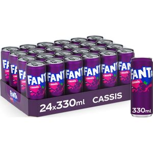 Frisdrank Fanta Cassis blik 330ml - 24 stuks