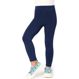 Bellivalini Meisjes Leggings - Gevoerd - Vrijetijdsbroek - Lang - Katoen - BLV-BLV50-323-LE - Donkerblauw - 116