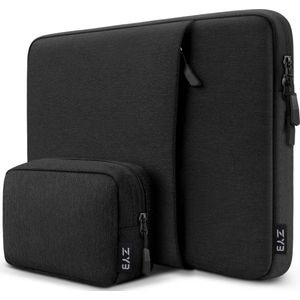 SHOP YOLO - 13-13,3 inch laptophoes laptop sleeve aktetas, Waterbestendig Schokbestendig Lichtgewicht tas met accessoirevak, Beschermende notebooktas met afneembare kleine tas - Zwart