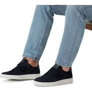 Manfield - Heren - Navy suède sneakers - Maat 44