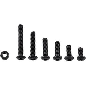 Assortiment Schroeven Bout Zeskant Verzonken Kop Plat-Gebogen-Cilindrisch Hol Zes-Punts Gelegeerd Staal Met Moeren M3 X 6-8-10-12-16-20mm (B: Domed Head) - 250 Stuks .