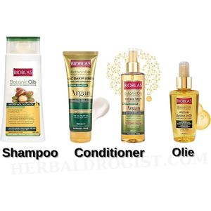 Bioblas Arganset 1x Shampoo+ 2x Conditioner+ 1x Verzorgingsolie (voor alle haartypes)