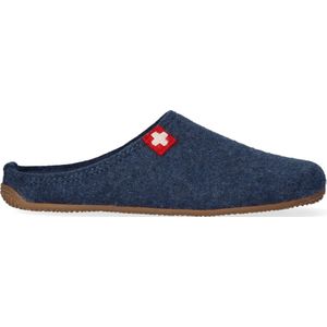 Living Kitzbühel Pantoffels Schweizer Kreuz 3886/584 Midnight Navy | Blauw | Wolvilt | Maat 39 | LK38860584