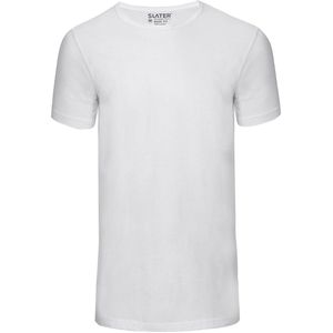 Slater 7500 - BASIC FIT 2-pack T-shirt ronde hals korte mouw wit L 100% katoen