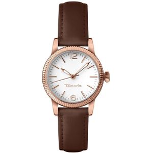 Tamaris dames B11212010 - horloge - Elli - 30 mm - Leer