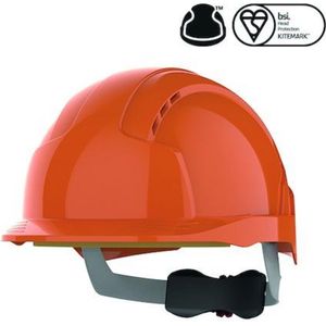 Veiligheidshelm Evolite Oranje, Abs, Lichtgewicht 6-punts draaiknop