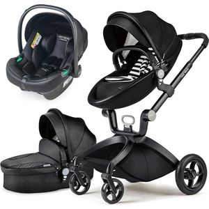 Hot Mom3 In 1 Kinderwagen-kinderwagen 3 in 1 incl autostoel -Voor Pasgeboren Baby- 0-22kg-Model F22
