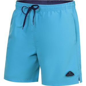 Ladeheid LA-ZA-SWS-Long Heren Zwembroek - Zwemshorts - met zijzakken en achterzak - sneldrogend - met binnenslip van mesh - Koordsluiting - Polyester - Azuurblauw/Marineblauw - M