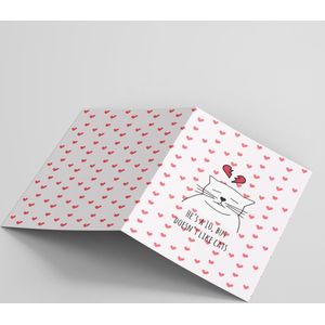 Valentijnskaart | Fotofabriek Valentijn kaart A5 staand | 1x Wenskaart liefde | Wenskaart Valentijn | Valentijn cadeautje voor hem | Valentijn cadeautje voor haar | Valentijn decoratie | Kat