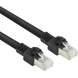 S/FTP CAT7 10 Gigabit PUR Flex Netwerkkabel - CU - 10 meter - Zwart