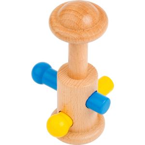 Toys for Life 'Schud de dolio' - Leren grijpen - Educatief speelgoed - Sensorisch speelgoed - Spelend leren - Houten Rammelaar -Houten speelgoed - Vanaf 4 maanden