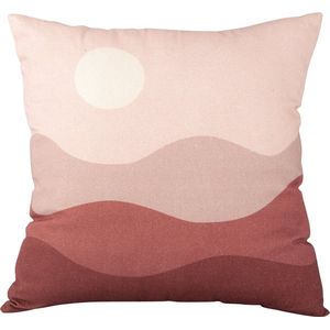 Present Time Kussen Sunset - Roze - 45x45 cm - Modern,Scandinavisch