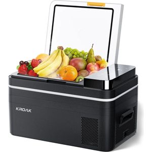 Amalee - Mini koelkast - 28 L - Groot digitaal display - Autokoelkast - Voor op reis of op de camping - kan ook gebruikt worden op kantoor of slaapkamer -