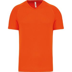 PROACT® Heren-sport-t-shirt V-hals PA476 - Fluorescent Orange - XL