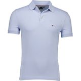 polo Tommy Hilfiger lichtblauw pique normale fit effen