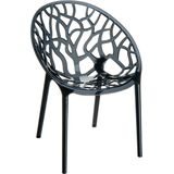 Alterego - GEO - Originele moderne stoel - Zwart - 59x60x80 cm