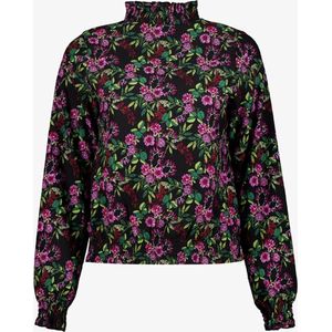 TwoDay dames blouse met bloemenprint en hoge kraag - Roze - Maat S