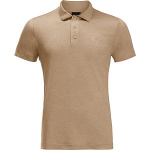 Jack Wolfskin TRAVEL POLO M Heren Outdoorshirt - sand storm - Maat XXL