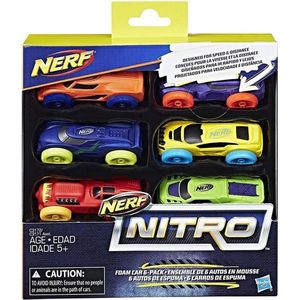 Hasbro Nerf Nitro foam racers 6-pack