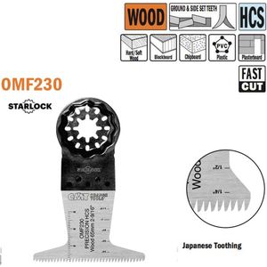 CMT - Multitoolzaagblad (Japanse vertanding) voor hout, 65mm - Zaagblad - Zagen - Hout - 5 Stuk(s)
