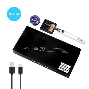 Tech Essentials Draadloze Soldeerbout 8W 450°C - USB-C Oplaadbaar - Temperatuur Verstelbaar - Wit | Tin - Station - Set - Pistool - Elektrisch - Accu