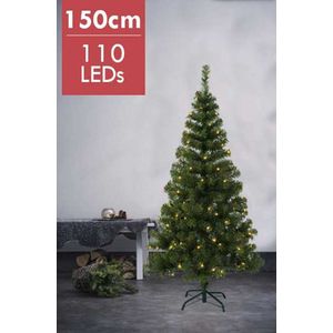Kerstboom ""Ottawa"" -150cm -110 leds -Ook geschikt voor buiten -lichtkleur: Warm Wit -met stekker -Kerstdecoratie