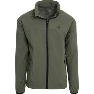 AGU GO Regenjas Essential - Regenjas Dames & Heren - Ademende en Waterdichte Regenjas - Fietsjack - Groen - M