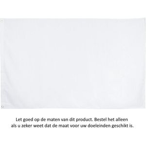 Witte Vlag 150x90CM - White Flag - Overgave - Zelf beschilderen - Zelf Een Vlag Maken - Spandoek - Flag Polyester