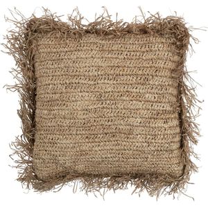 J-Line kussen Jeff Vierkant - rotan - naturel - large