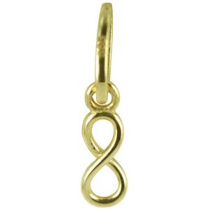Silventi 9NBSAM-G200270 Gouden Hangertje - Dames - Infinity - 5 x 2,4 mm - 14 Karaat - Bedel - Goud