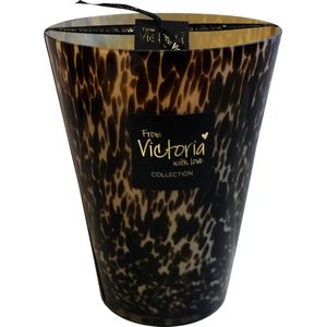 Victoria with Love - Kaars - Geurkaars - Dotted Camel - Large - Gekleurd glas - Indoor