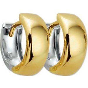 The Jewelry Collection Klapoorringen 5,0 mm Bol - Bicolor Goud