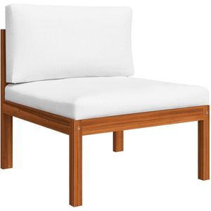 vidaXL Tuinmiddenbank - Acaciahout - Inclusief Kussens Tuinbank - Tuinset - Lounge Set - Buitendrank - Acacia Hout