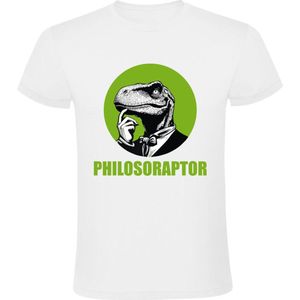 Philosoraptor Heren T-shirt - dinosaurus - filosofie - retro - filosoof - dino - grappig