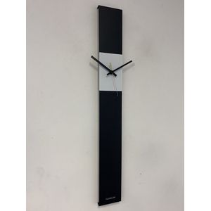 Wandklok CHANTALBRANDO SUMMIT BLACK & WHITE MODERN DESIGN = ZWART & WIT