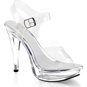 Fabulicious - COCKTAIL-508 Sandaal met enkelband - US 12 - 42 Shoes - Transparant